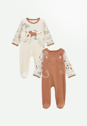 Petit Béguin Lot de 2 pyjamas bébé Kansas City