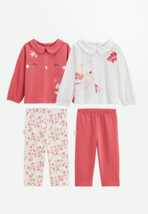 Petit Béguin Lot de 2 pyjamas enfant 2 pièces Camila