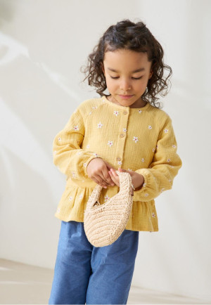 Petit Béguin Blouse enfant en gaze de coton Camila