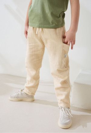 Petit Béguin Pantalon enfant en gaze de coton Gabin