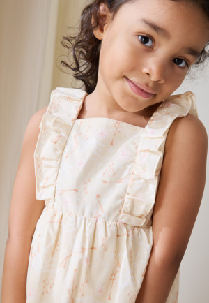 Petit Béguin Robe enfant en popeline Poésie d'été