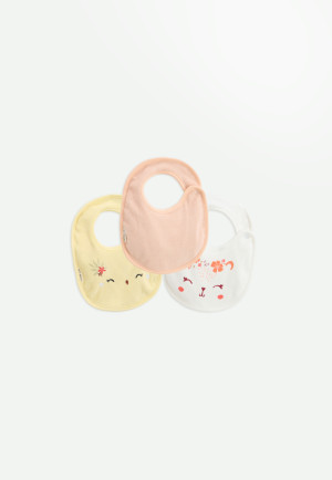 Petit Béguin Lot de 3 bavoirs bébé Badian