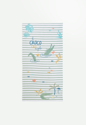 Petit Béguin Serviette de bain bébé Crocro rigolo