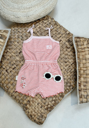 Petit Béguin Combishort bébé en éponge Saona