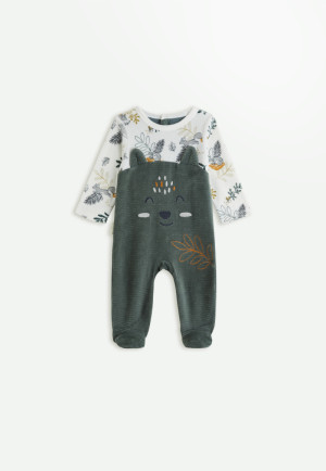 Petit Béguin Pyjama bébé en velours Elliott