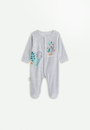 Petit Béguin Pyjama bébé en velours Ebana