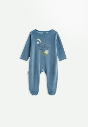 Petit Béguin Pyjama bébé en velours Edouard