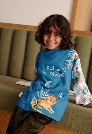 Petit Béguin Tablier enfant Roi de la savane