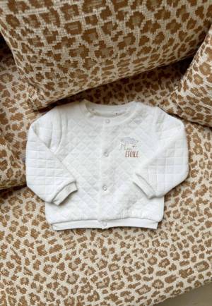 Petit Béguin Gilet bébé en molleton Eliah