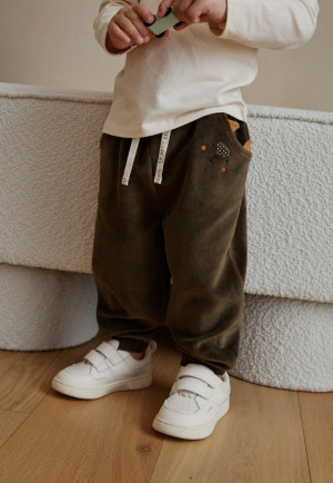 Petit Béguin Pantalon bébé en velours Ginkgo