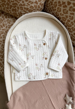 Petit Béguin Veste bébé en molleton Doucette