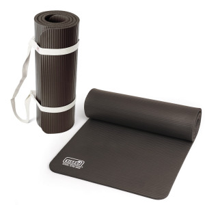 Sissel Kit Borsa o Cinghia + Materassino Pilates Yoga Fitness 1,5 cm Antracite