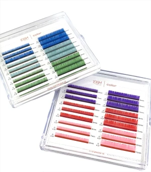 Rzęsy kolorowe Design Color Lash Design Mix czerwony, różowy, fioletowy D 0,07 MIX 6-11
