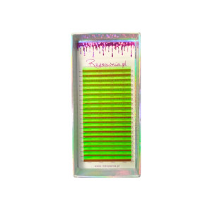 Neonowe rzęsy Lash Queen Neon Green M 0,07 MIX 6-13mm