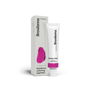 Kolorowa farba pigment do brwi RainBrow 15 ml BrowXenna Barbie Pink