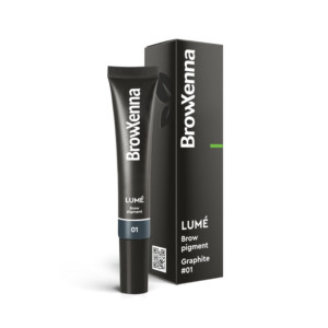 Żelowa farba do brwi LUMÉ 15 ml BrowXenna 01 Graphite