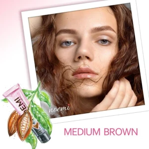 Hybrydowa farba do brwi i rzęs w saszetce + aktywator Hybrid Noemi Dye Medium Brown - Średni Brąz