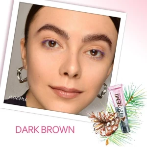 Hybrydowa farba do brwi i rzęs w saszetce + aktywator Hybrid Noemi Dye Dark Brown - Ciemny Brąz