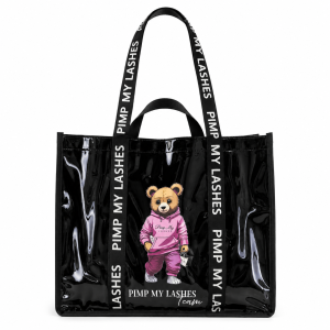 Torba Tote Bag na ramię Pimp My Lashes Czarna
