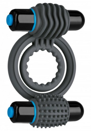 Doc Johnson Double C-Vibrating Ring OptiMale Gray