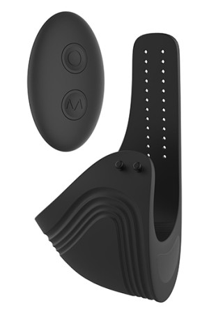 Dream Toys Adjustable Vibrating Cockring With Remote Black