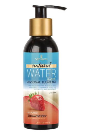 Sensuva Natural Water-Based Personal Lubricant Strawberry 125Ml