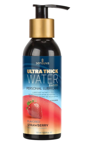 Sensuva Natural Water-Based Personal Lubricant Strawberry 125Ml