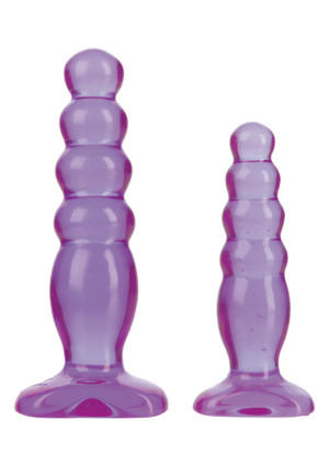 Doc Johnson Crystal Jellies Anal Kit Purple