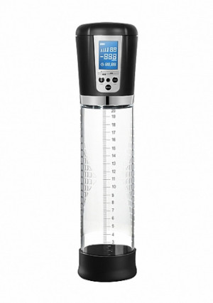 Shots Toys Premium Rechargeable Automatic LCD Pump - Transparent