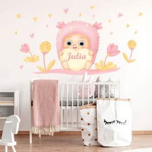 Kuscheltier rosa und Name