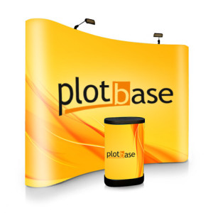 Pop Up stena - Plotbase, 3x2 oblá