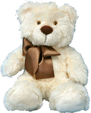 Aksamitny Miś Kremowy - 35cm - pluszak, maskotka