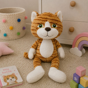 Kotek Mruczuś Rudy Pręgowany (Głos) - 47/30cm - pluszak, maskotka