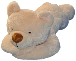 Miś Leżący Biały - 60cm - pluszak, maskotka