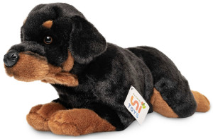 Piesek Rottweiler Leżący - 35cm - pluszak, maskotka