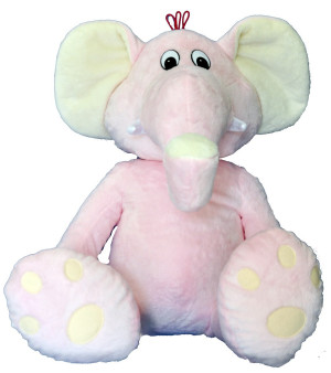 Słonik Słoń Jumbo Różowy - 100cm - pluszak, maskotka
