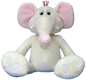 Słonik Słoń Jumbo Kremowy - 100cm - pluszak, maskotka