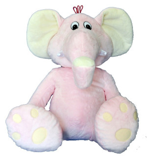 Słonik Słoń Jumbo Różowy - 40cm - pluszak, maskotka