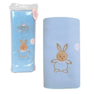 Kocyk Królik niebieski Baby - 75cm - pluszak, maskotka