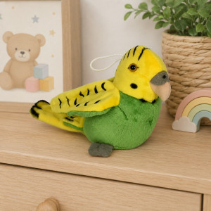 Papużka Falista Żółto-Zielona Papuga DUBI - 14cm - pluszak, maskotka