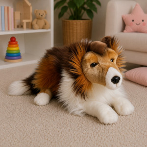 Piesek Owczarek Szkocki Leżący Lassie DUBI - 61cm - pluszak, maskotka