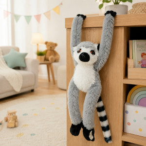 Lemur z rzepami - 27/13cm - pluszak, maskotka