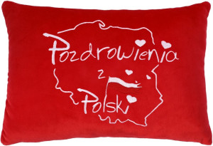 Poduszka Pozdrowienia z Polski - 30cm - pluszak, maskotka
