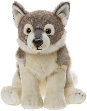 Wilk Leśny Szary Siedzący Realistyczny - 27cm - pluszak, maskotka