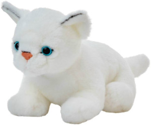 Kotek Leżący Biały - 28/20cm - pluszak, maskotka
