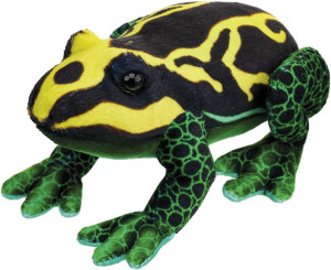 Żaba Żółto-Czarno-Zielona Żabka - 13cm - pluszak, maskotka