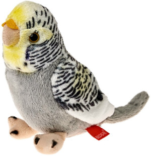 Papużka Falista Szara - 13cm - pluszak, maskotka