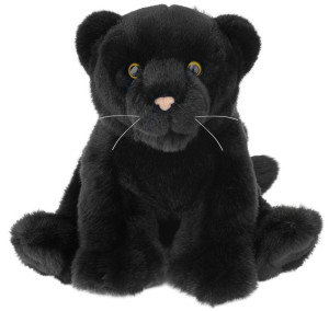 Czarna Pantera Siedząca Realistyczna - 25cm - pluszak, maskotka