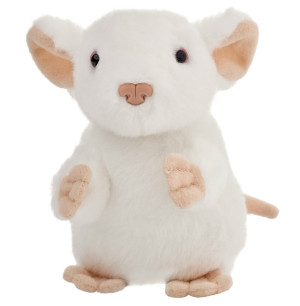 Myszka Biała Siedząca - 13cm - pluszak, maskotka