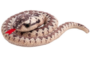 Wąż zwinięty brązowy - 50cm - pluszak, maskotka